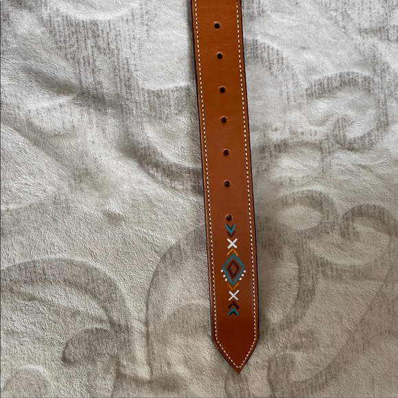 Handmade and Hand Painted Western Belt - Picture 4 of 6